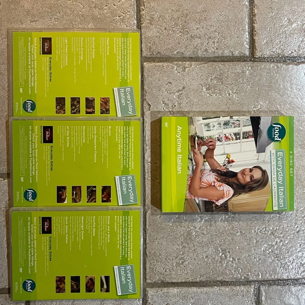 Everyday Italian with GIADA DE LAURENTIIS DVD 3 DISC SET Cooking